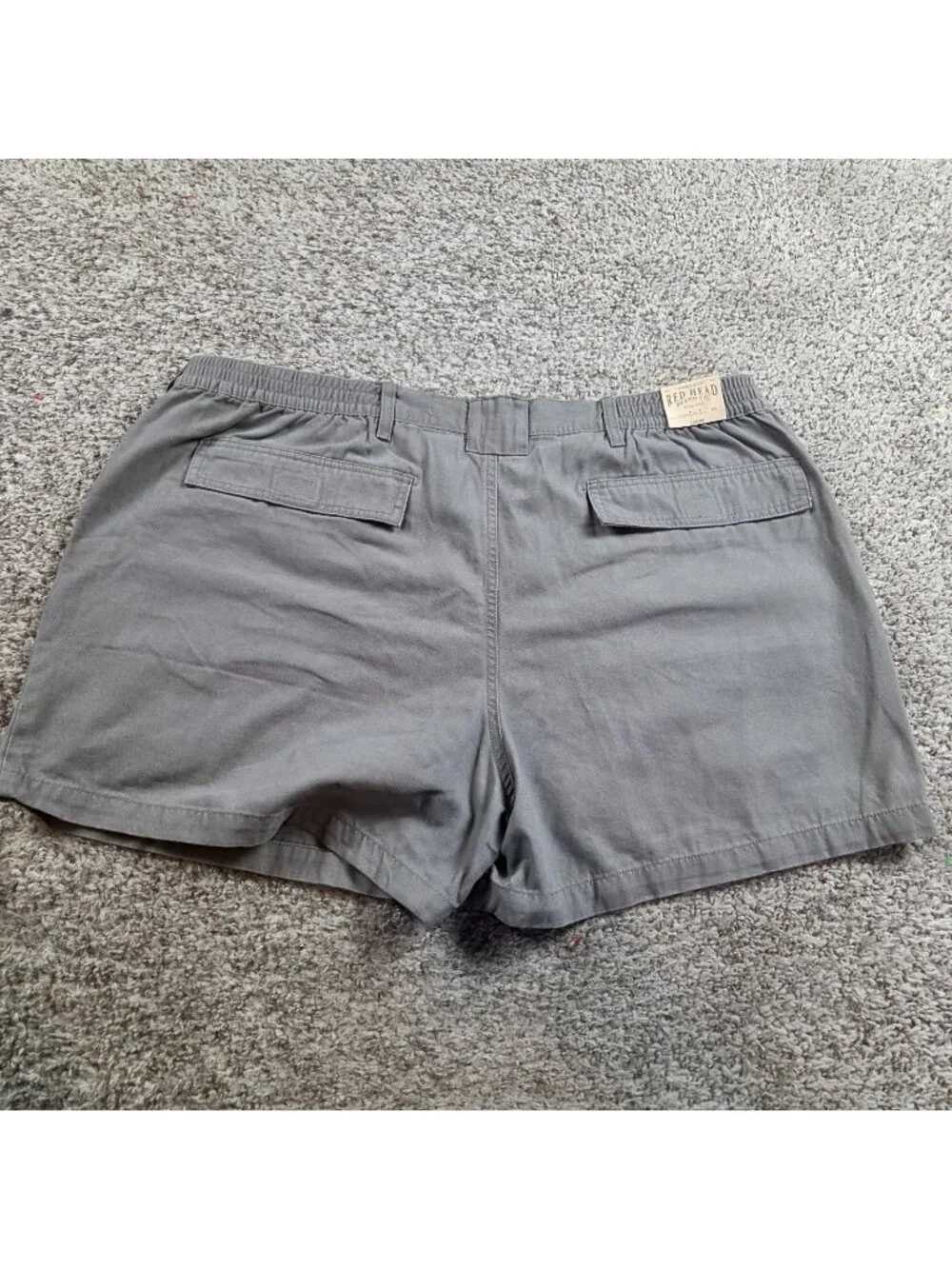 RedHead Cargo Shorts Mens 46 Gray Ripstop Cotton Utility Pockets Tags
